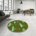 thumbnail image 4 of Ahgly Company Machine Washable Indoor Rectangle Transitional Green Area Rugs, 2' x 4', 4 of 7