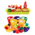 thumbnail image 1 of 8 Piezas De Papas De Comida Rápida + 30 Piezas De Cestas De Frutas Para Niños Macarena Juguete para niños Petend Play, 1 of 8