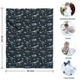 thumbnail image 4 of Black White Dinosaurs Fossils Pattern Blanket,Comfortable Soft Lamb Wool Throw Blanket,All Season,Warm Lightweight Blankets for Sofa Bed Couch Living Room Chair,30"x40", 4 of 4