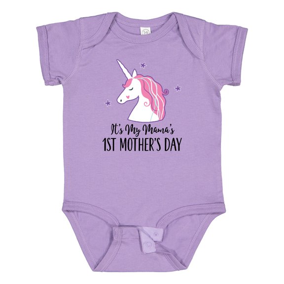 Inktastic 1st Mothers Day Unicorn Baby Girl Girls Baby Bodysuit