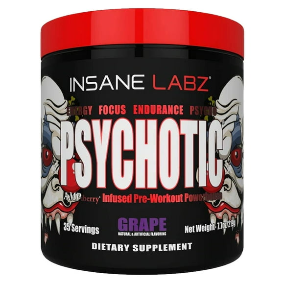 Pre Entreno Oxido Nítrico Insane Labz Psychotic Grape Inzane Labs Psychotic