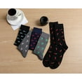 thumbnail image 4 of GLENMEARL Mens Fun Dress Socks, 5 Pack Combed Cotton Colorful Patterned Happy Funny Socks, Mid Calf Novelty Socks Size 13-15 (Animal), 4 of 6
