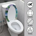 thumbnail image 3 of ZIATUBLES Dragonfly Hydrangea Print Universal Fit Toilet Lid Cover with Elastic Edges Washable Reusable Stretchable Fabric for Most Lids Bathroom Decor Accessories, 3 of 6