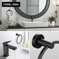 thumbnail image 6 of Bathroom Hardware Set 304 Stainless Steel Toilet Paper Holder Towel Holder Towel Ring Hook Black Towel Holder Set, 6 of 8