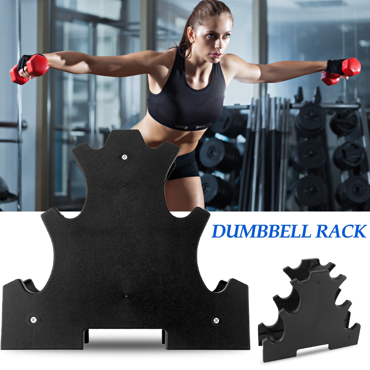 3-Tier Dumbbell Storage Rack Stand A-Frame Multilevel Hand Weight Tower Dumbbell Rack Stand for Gym Organization 