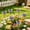 389#Yellow, variant on Weather Resistant Wrought Iron Garden Stake,solid metal stand against wind and rain impact,artistic shape enrich green space layered scenery,firm inserted base decorate courtyard flower bed landscape