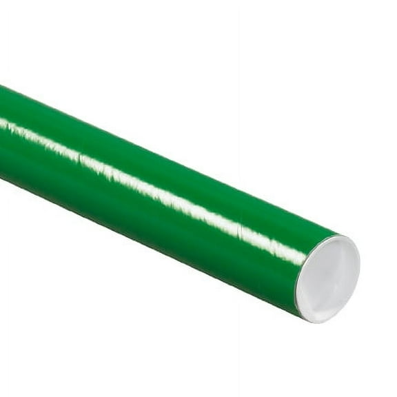 SSBM 2 x 12" Green Tubes with Caps .060 Strong, 3-ply, 50 Per Case