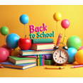 thumbnail image 4 of Back to School Books Clock Kids Poster Backdrop Banner Classroom Supplies Educational Decorations School Event Party Photography Props, 4 of 4
