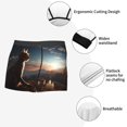 thumbnail image 3 of Pofeuu Pyramid Desert Cat Print Men’s Boxer Briefs, Moisture-Wicking Underwear, Regular,Trunk-Large, 3 of 5