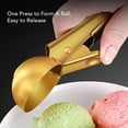 thumbnail image 2 of Ice Cream Scoop with Trigger,Metal Cookie Scoops with Non-Slip Effortless Handle,Stick Proof Stainless Steel Ice Cream Ball Spoon for Fruit Pepper[Gold], 2 of 9
