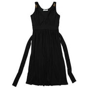 Women's Jersey Dress with Wood Beads