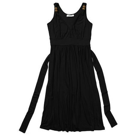 Women's Jersey Dress with Wood Beads