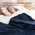 thumbnail image 2 of Manta térmica blunique Waffle Electric Full Navy 180 x 210 cm, 2 of 9