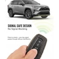 thumbnail image 4 of Key Fob Cover Compatible with Toyota RAV4 Highlander Camry Avalon 4Runner Corolla Prius 2021-2026 Keychain Case Holder Protector,Black, 4 of 8