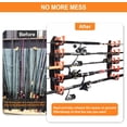 thumbnail image 5 of Fishing Rod Holders Fishing Pole Holders for Garage, Fishing Rod Rack Wall or Ceiling Mounted Fishing Rod Rack Holds up to 10 Rods, 5 of 7