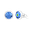 Bermuda Blue, variant on EARRING GRACE STUD BERMUDA BLUE