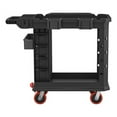 thumbnail image 5 of Suncast Commercial Heavy Duty Plus Utility Cart, Plastic, 2 Shelves, 6 Bins, 500 lb Capacity, 19.5" x 41.78" x 34.81", Black, 5 of 5