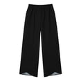 thumbnail image 5 of Tnhcen Women's Petal Hem Ankle Jeans, Denim Look Cropped Wide Leg Pants with Pockets, Drawstring Waist Rayon Polyester Blend Casual Pants for Women S-2XL, 5 of 6