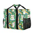 thumbnail image 2 of Cute Cats with Rainbow Reusable Grocery Bags with Handle Side Pocket Waterproof Shopping Portable Tote, 2 of 8