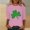 Pink, variant on VgaVtl Sequin Ladies St Patricks Tops 3/4 Sleeve T Shirts for Women Trendy Regular Holiday Shamrock Casual Tops,Beige 2XL