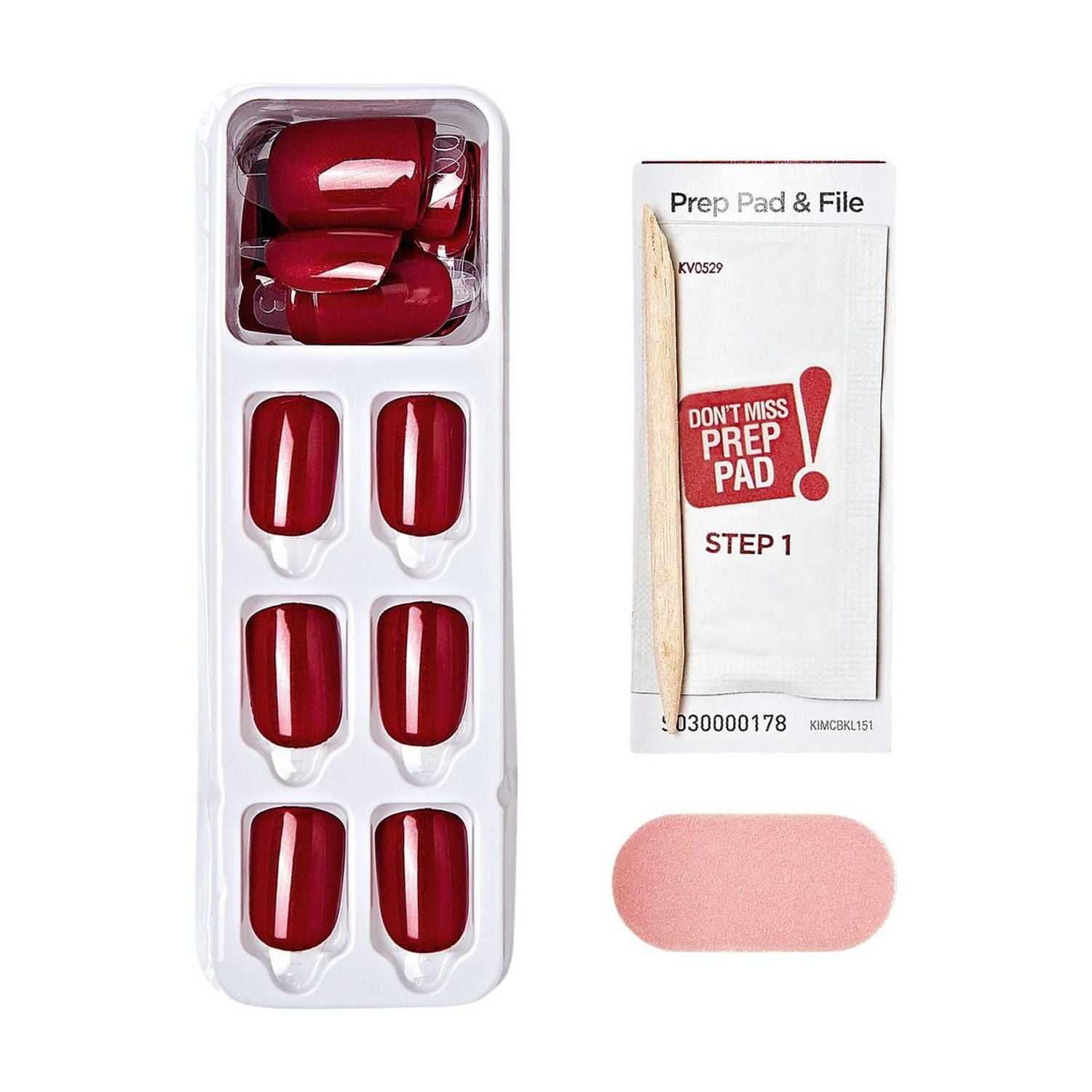 KISS ImPRESS Color - 30 faux ongles, courts Gel en minutes