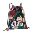 thumbnail image 4 of My Hero Academia Drawstring Backpack Anime Sackpack Gym Bag For Sport Yoga Travel Hiking Shopping Lightweight Gym Bag 16*14 Inch, 4 of 9