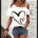 thumbnail image 5 of Camiseta de Mujer con Cuello Asimétrico, Corte y Estampado Gráfico, Corta. XXL, 5 of 9