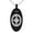 Black, variant on Stainless Steel Aztec Intelligence Rune Engraved Small Oval Charm Pendant Necklace