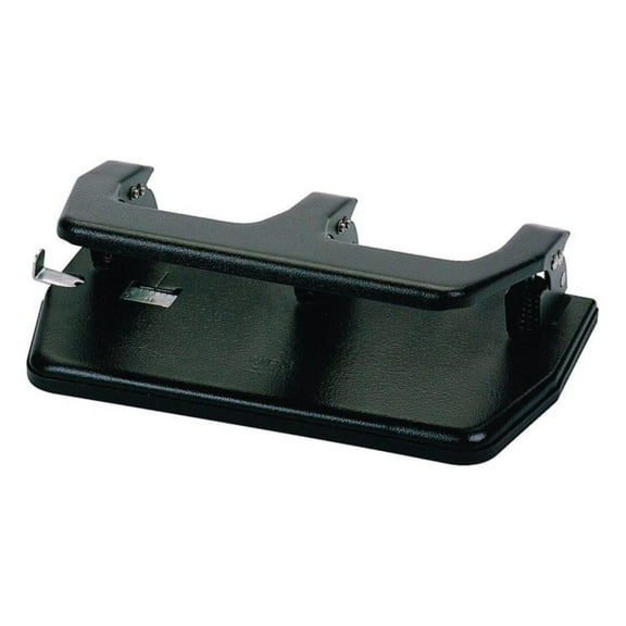 MP40 30-Sheet Three-Hole Punch, Padded Handle, 9/32-Inch Holes, Black