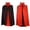 Red&13^0708U, variant on Fabrcox Halloween Holiday Long Cape, Unisex Adult Double Sided Reversible Satin Cloak, Stand Collar Full Length Black Red Wear for Masquerade Christmas Gathering XL
