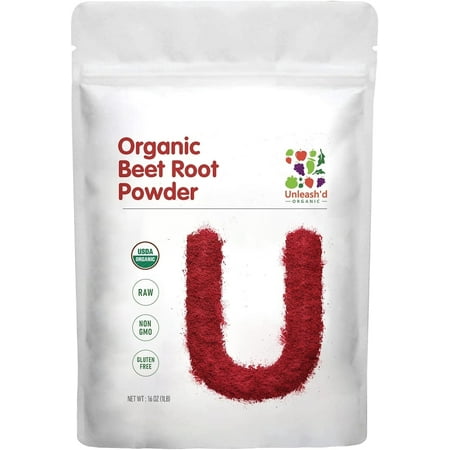 Organic Beetroot Powder 1 Pound (Packaging May Vary)Natural Nitric Oxide Booster Superfood USDA Beet Root Powder Organic 16 oz