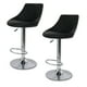 thumbnail image 1 of Sillas de Bar para Barra de Cocina con Respaldo y Reposapies de Altura Ajustable Bancos para Bar con Asiento Acolchado Diseño Elegante Set de 2 Piezas Negro, 1 of 1