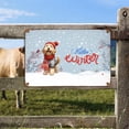 thumbnail image 2 of Hello Winter Goldendoodle Smiling in Red Scarf Hat Welcome Christmas Horizontal Metal Aluminum Sign Doodle Dog Lover Gifts Idea Wall Art Home Decor - 00017, 2 of 5