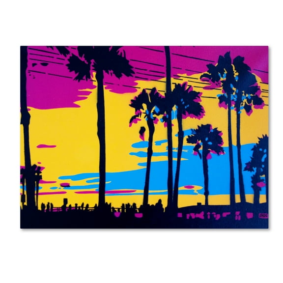 Trademark Fine Art 'California Sunset' Canvas Art by Abstract Graffiti