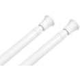 thumbnail image 3 of Qucyy Smallest Size Spring Tension Rods | Set of Two Curtain Rods | Size: 16 to 24 inches | Color: White White 16 to 24 inch, 3 of 4