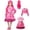 Pink, variant on Pink Halloween Costumes Rise of Red Cosplay Set of 3, Fashion Jacket, Dress and Wig Outfit, Halloween Dress-Up for Anime Themed Party Events