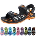 thumbnail image 1 of GP Kids Signature SNAP LOCK Sandals: 7620 Black Orange, EU37 (Size: Big Kid 6 - 6.5), 1 of 2