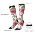 thumbnail image 4 of Sikiie Rose Mix Leopard 4 Knee Socks, High Socks Long Stretchy Sock Women Knee High Stocking, Long Socks for Women, 4 of 6