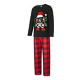 thumbnail image 4 of Elippeo Christmas Pajamas for Family, Long Sleeve Tops + Buffalo Plaid Pants Set Sleepwear Loungewear, 4 of 10