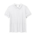 thumbnail image 4 of AKEGAMN Summer Solid Round Neck T-Shirt - Breathable, Loose Casual, Polyester, White 4XL, Size S-5XL, 4 of 5