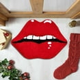 thumbnail image 4 of TIELUTT Red Lips Floor Mat Valentine's Day Flaming Red Lips Floor Mat Non Floor Mat Fuzzy Throws for Women Shag Rugs for Bedroom Area Rig Small Area Rug for Bedroom 5x8 Rugs for Living Room, 4 of 6