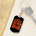 thumbnail image 6 of The Way John 14:6 Orange Stainless Steel or 18k Gold Premium Swivel Dog Tag Keychain, 6 of 10