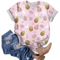 thumbnail image 5 of UngA Womens Easter Tshirt Funny Bunny Graphic T-Shirt Happy Easter Rabbit Tee Top Holiday Casual Easter Shirts Women (Pink,M), 5 of 7