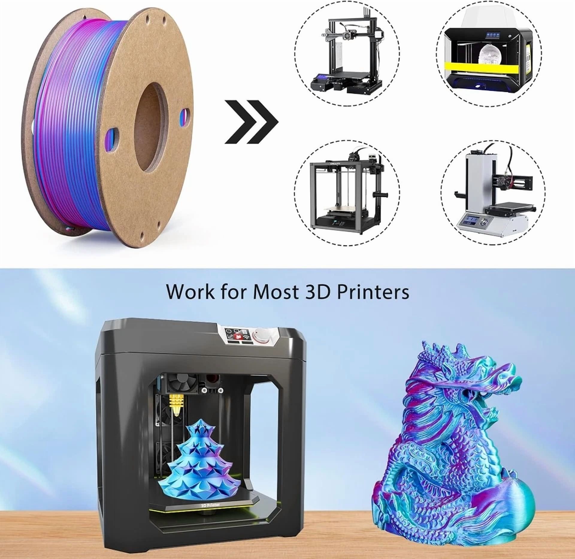 BUTTERFLY- Silk Pla 3D Printer Filament Triple Color Silk Pla Filament 1.75Mm 3D Printing