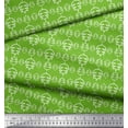 thumbnail image 3 of Soimoi Green Cotton Duck Fabric Stencil Leaves Print Sewing Fabric Yard 56 Inch Wide, 3 of 3