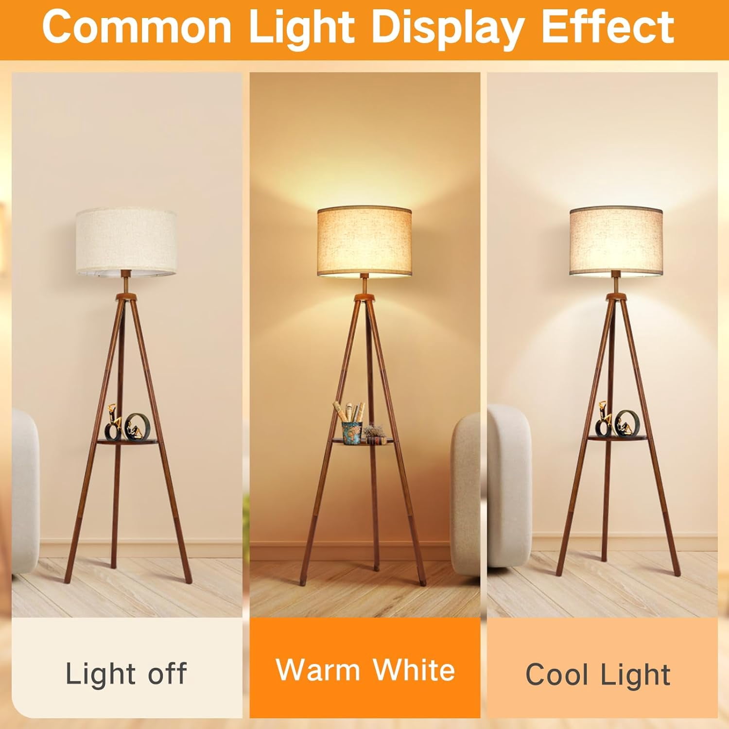 Beige Large Drum Lamp Shades for Floor Lamps, 16" Top x16" Bottom x 9" High, Easy to Assemble, Replacement Linen Lampshades for Table Lamps & Bedside Lamps (1.65" Spider)