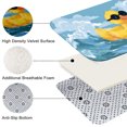 thumbnail image 2 of Cool Yellow Duck in Waves Flannel Bath Mat 16x24 Inches, Soft Absorbent Non-Slip Bathroom Rug, Machine Washable Floor Mat for Shower, 2 of 7