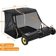 thumbnail image 3 of Bingirl Heavy-Duty 44 Inch Lawn Sweeper: 25 Cu.Ft Capacity, Tow Behind Design for Efficient Leaf & Grass Collection, 3 of 5