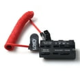 thumbnail image 1 of D-Tap to F550 Dummy Battery Coiled Cable DC Coupler Accessory Power Adapter for Monitors LED Video Light Microphone T31 T32, 1 of 1