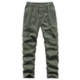 thumbnail image 5 of Baggy Cargo Pants Men Breathable Jogging Sweatpants Trousers Elastic Waist Cotton Hop Stretch Sweatpants Trendy Casual Cargo Pant,Army Green,XXXL, 5 of 5